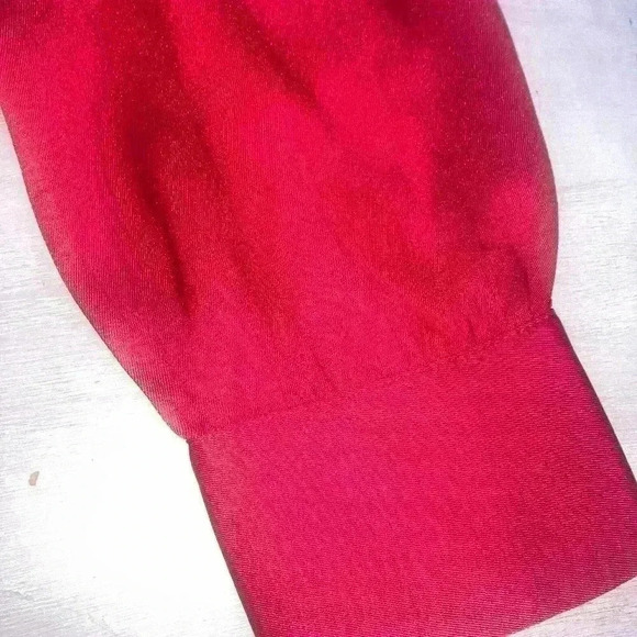 Ann Taylor Red Silky button up Sixe XSP Gorgeous Exc Con - Picture 4 of 15